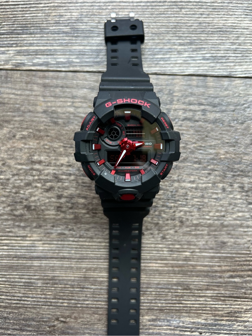 G-Shock Black with Red Accents Rugged Sport Watch